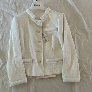 RED Valentino New Off White Tweed Jacket ( Size: USA 4, EU: 40)